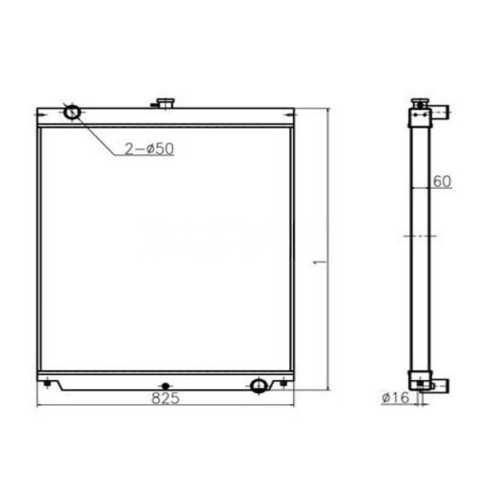 Sany For Sany Excavator SY365C-8 Water Tank Radiator Core ASS'Y