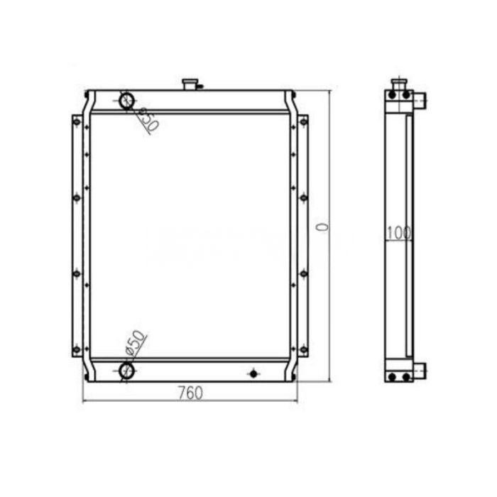 Sany For Sany Excavator SY215C-8S Water Tank Radiator Core ASS'Y