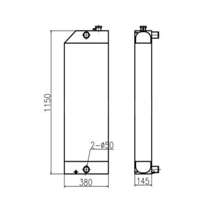Sany For Sany Excavator SY285C-9 SY365H-8 Water Tank Radiator Core ASS'Y