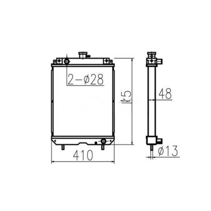 Yanmar For Yanmar US40 US46 US50 Water Tank Radiator Core ASS'Y 129457-44501