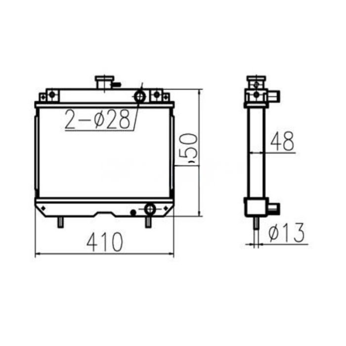 Yanmar For Yanmar KE30 KE40 KE50 Water Tank Radiator Core ASS'Y 198162-00601