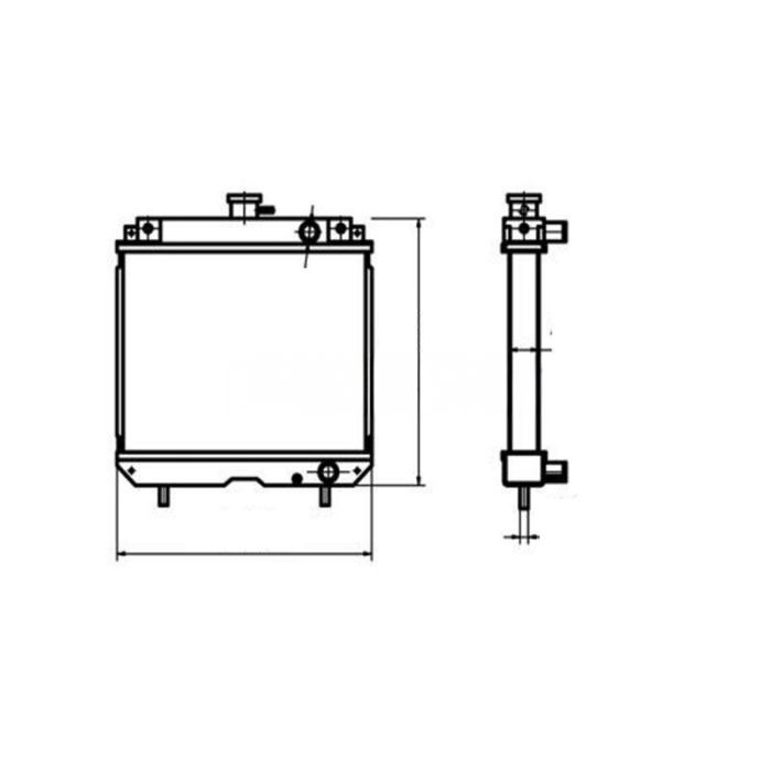 Yanmar For Yanmar F190 F210 F230 F250 Water Tank Radiator Core ASS'Y 119854-44500