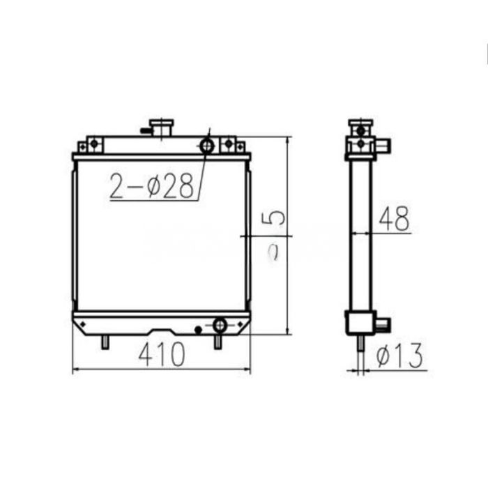 Yanmar For Yanmar EE213 Water Tank Radiator Core ASS'Y 119255-44501