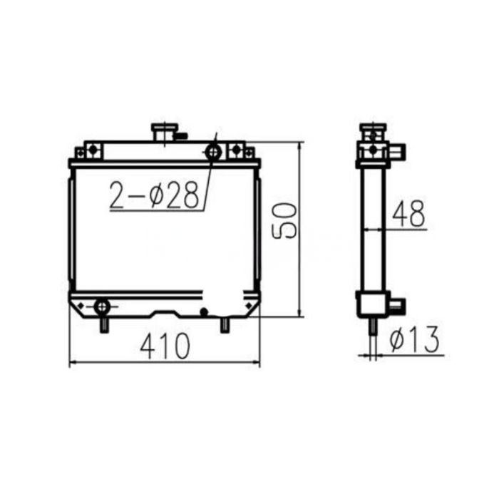Yanmar For Yanmar MT136 MT146 MT156 Water Tank Radiator Core ASS'Y 198163-00600