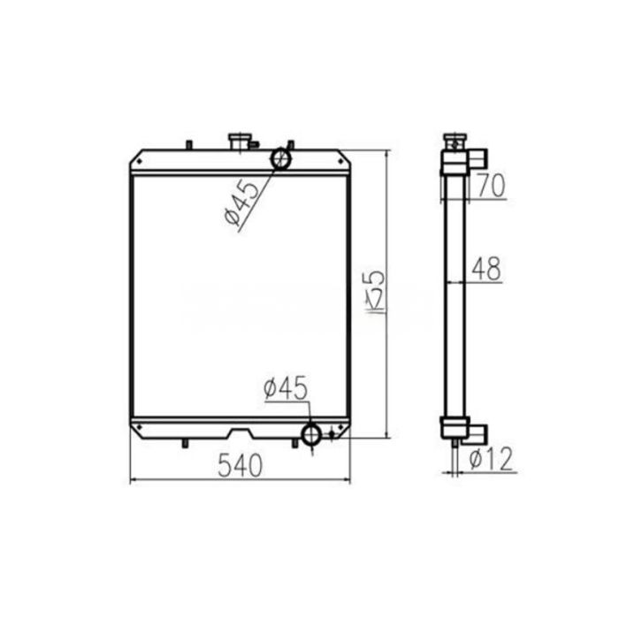 Yanmar For Yanmar Water Tank Radiator Core ASS'Y 129944-44501