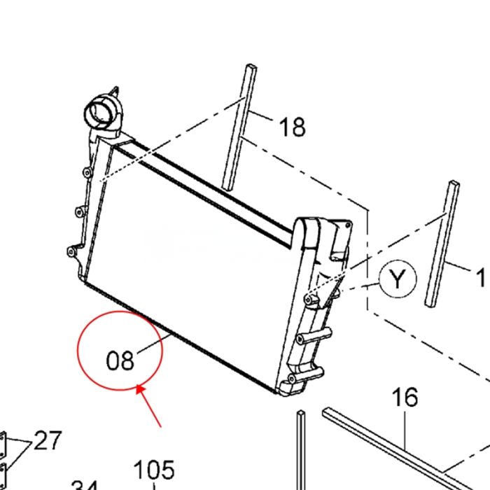 Hitachi Intercooler 263J2-13151 Compatible for Hitachi Loader ZW310 ZW310-A ZW310-HCMF