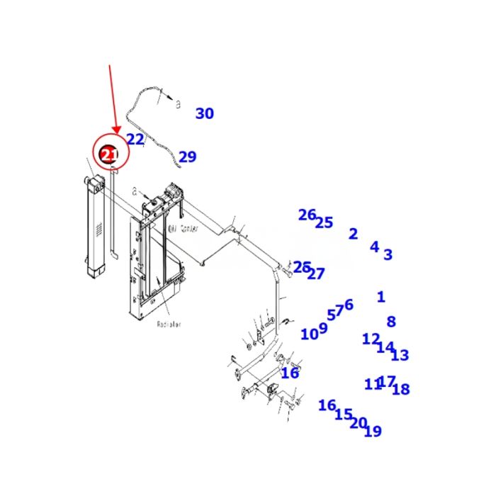 Komsatu Aftercooler 203-01-71110 2030171330 Compatible for Komsatu Excavator PC130-7 PC130-7K