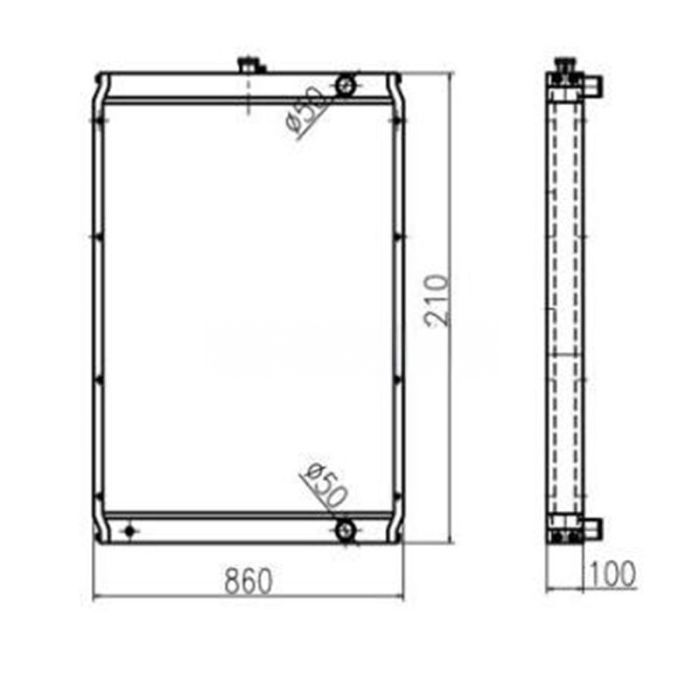 Caterpillar Radiator Core Assy 2040983 Compatible for Caterpillar CAT E330C