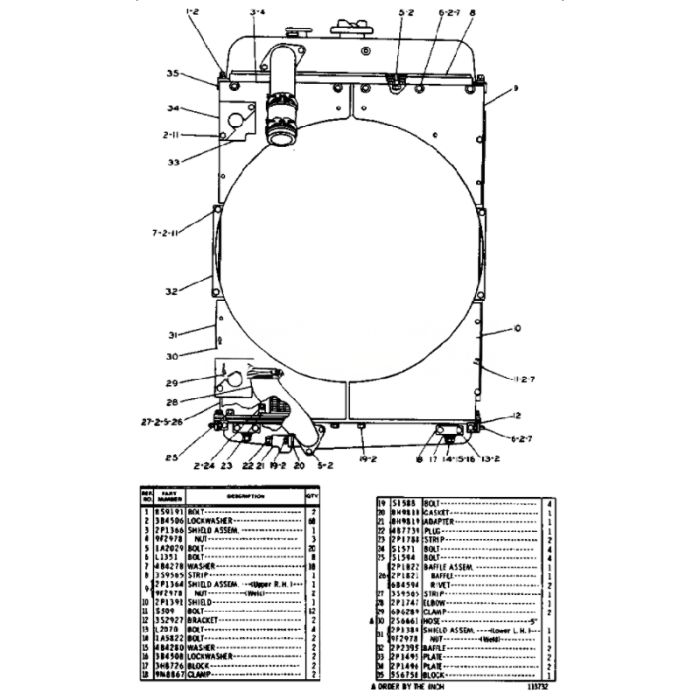 Caterpillar Water Radiator 2P-1670 Compatible for Caterpillar Loader CAT 955K 955L