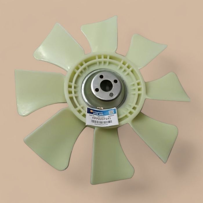 Mitsubishi 4 Hoses 8 Blades Fan 30648-50500 Compatible for Mitsubishi S4F S4K 4M40 Engine Kato HD250 Caterpillar CAT E110 E310 Excavator