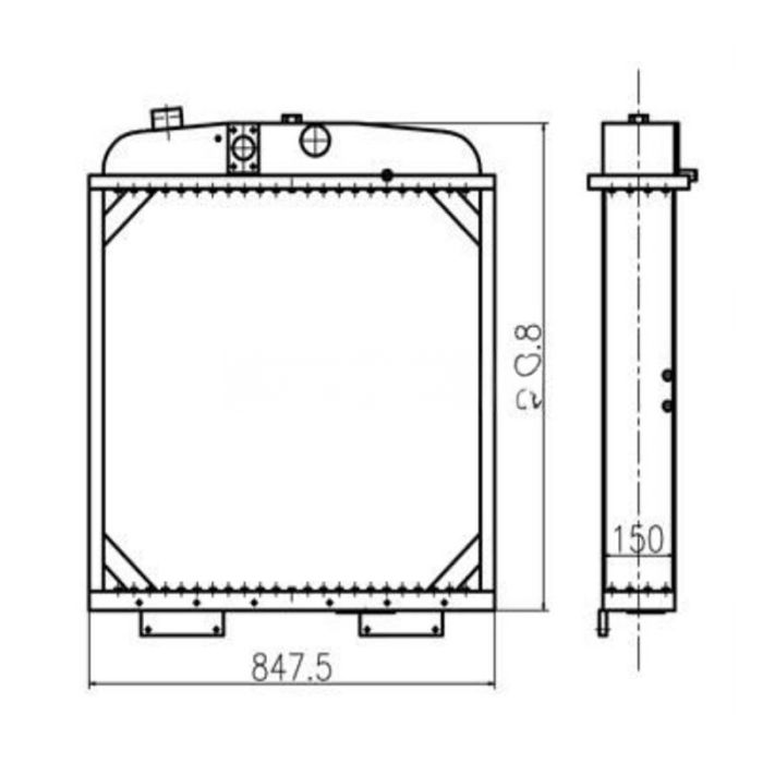 Komatsu For Komatsu TY220 SD22 Water Tank Radiator Core ASS'Y