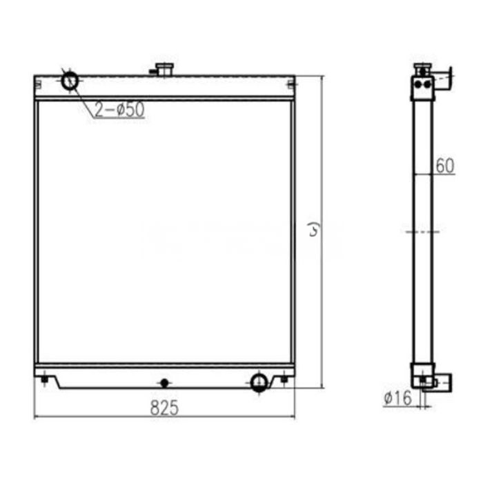 Hitachi For Hitachi Excavator ZX180 Water Tank Radiator Core ASS'Y