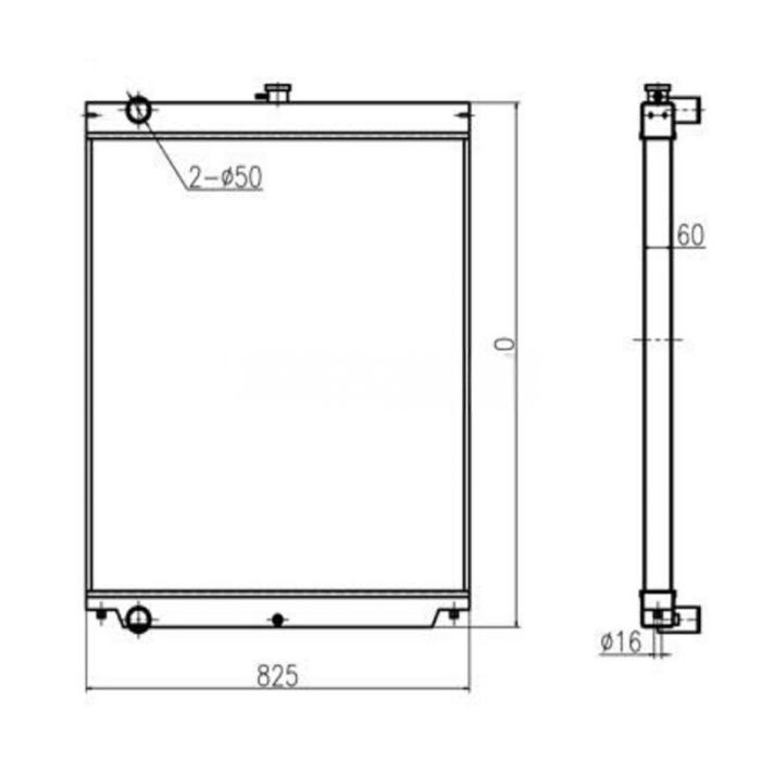 Hitachi For Hitachi Excavator ZX360 Water Tank Radiator Core ASS'Y