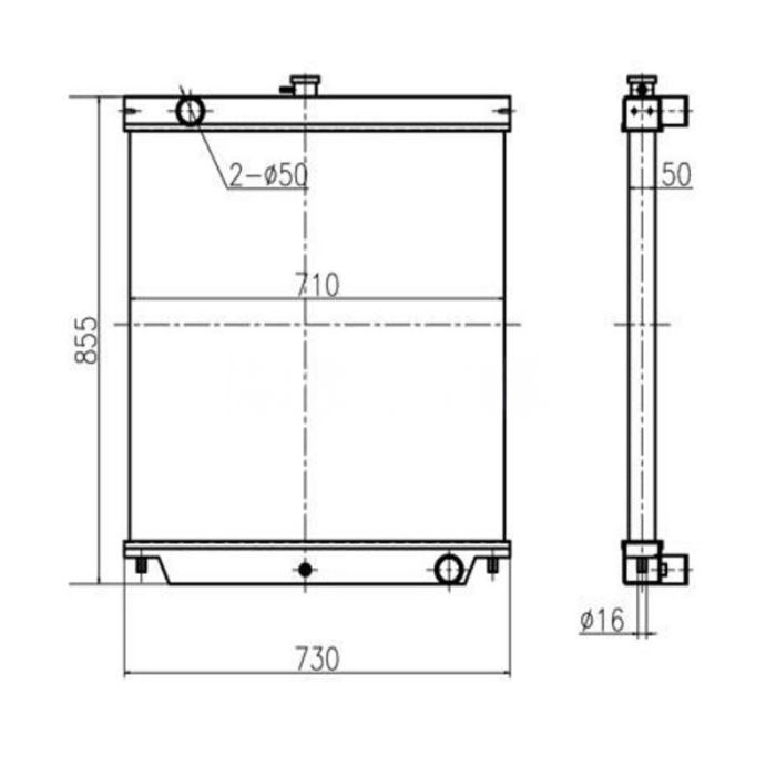 Sumitomo For Sumitomo Excavator SH120-5 Water Tank Radiator Core ASS'Y