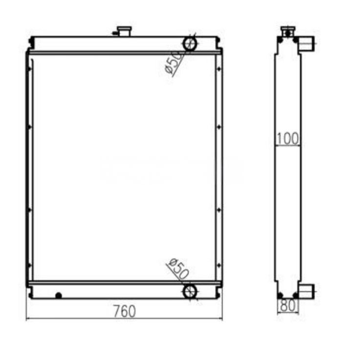 Sumitomo For Sumitomo Excavator SH210A3 Water Tank Radiator Core ASS'Y KRH1628
