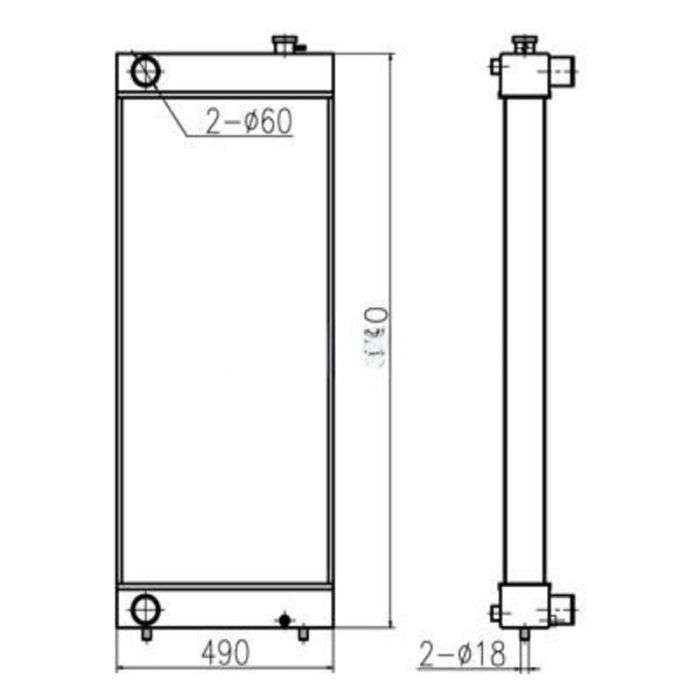 Sumitomo For Sumitomo Excavator SH350-3 SH350-5 Water Tank Radiator Core ASS'Y