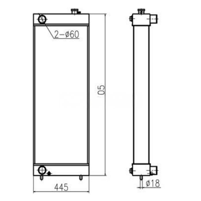 Sumitomo For Sumitomo Excavator SH450-3 SH450-5 SH460HD-5 Water Tank Radiator Core ASS'Y
