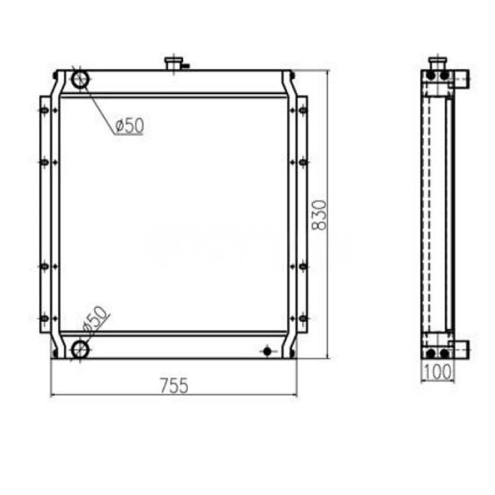 Kato For Kato Excavator HD820V Water Tank Radiator ASS'Y