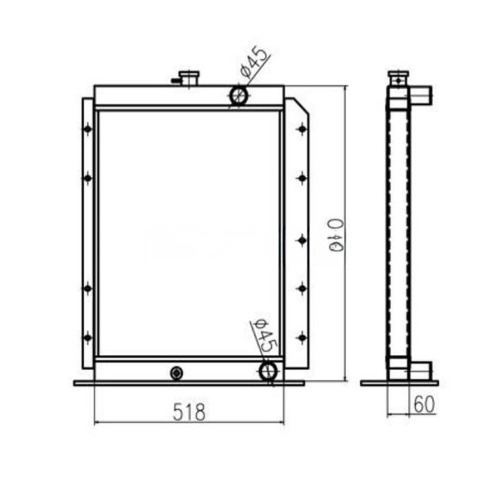 Doosan For Doosan Excavator DH70 Water Tank Radiator ASS'Y