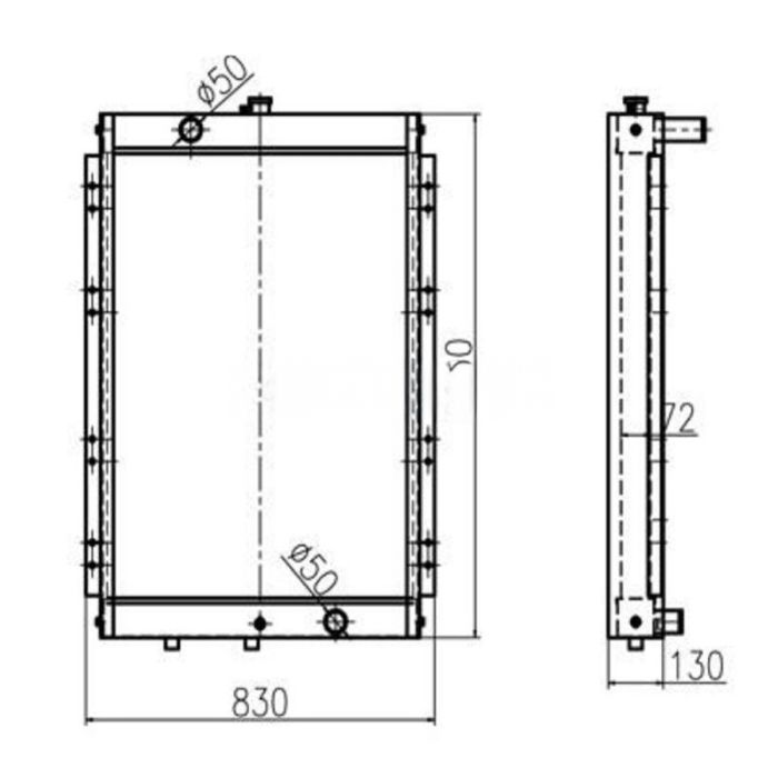 Doosan For Doosan Excavator DH215-9 DH215-9E Water Tank Radiator ASS'Y