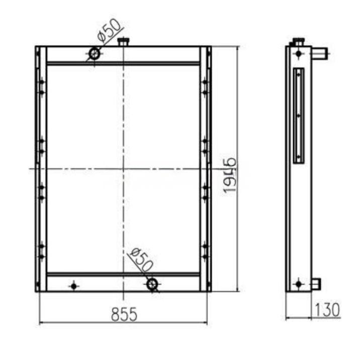 Doosan For Doosan Excavator DH258-7 Water Tank Radiator ASS'Y