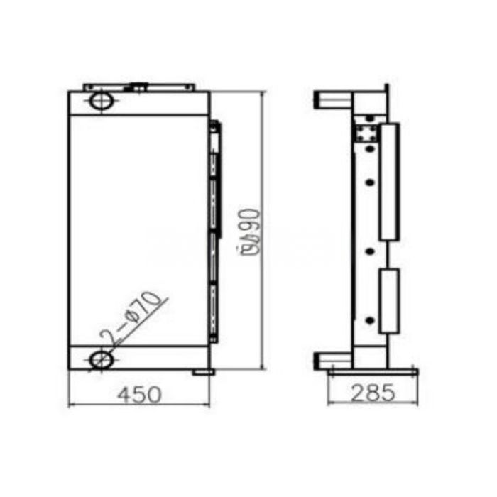 Doosan For Doosan Excavator DX345-9 Water Tank Radiator ASS'Y
