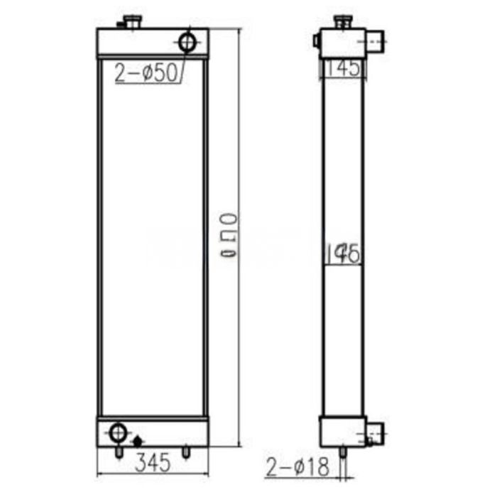 Daewoo For Daewoo Excavator DX520 Water Tank Radiator Core ASS'Y