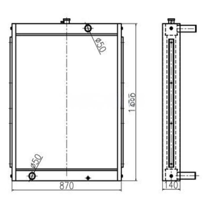 Daewoo For Daewoo Excavator DH258-5 Water Tank Radiator Core ASS'Y