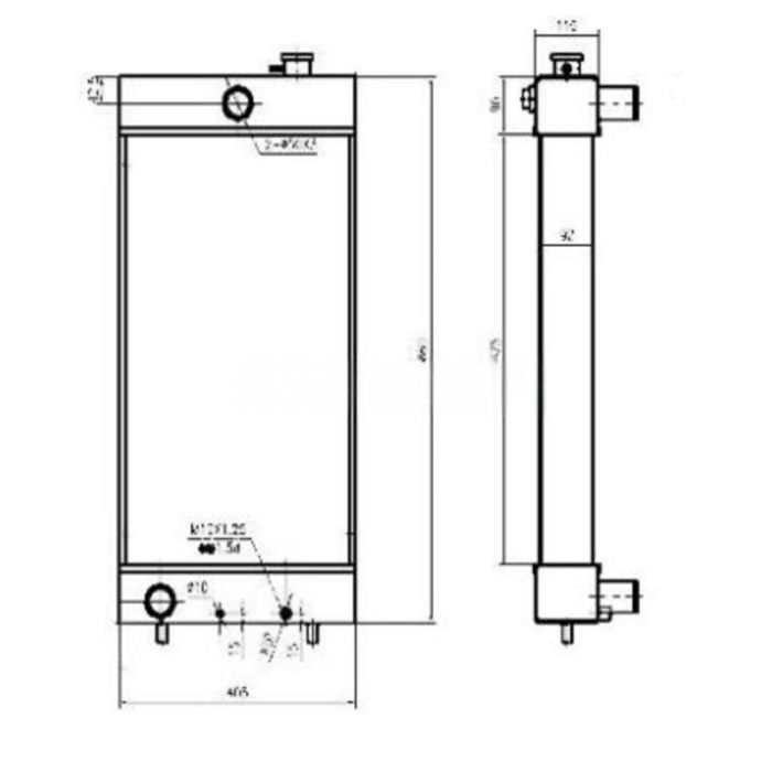 Daewoo For Daewoo Excavator DX120 Water Tank Radiator Core ASS'Y