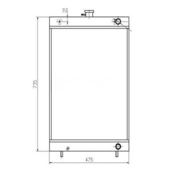 Hyundai For Hyundai Excavator R60-7 Water Tank Radiator Core ASS'Y New Type