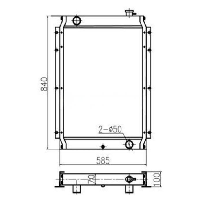Kobelco For Kobelco Excavator SK120 Water Tank Radiator ASS'Y