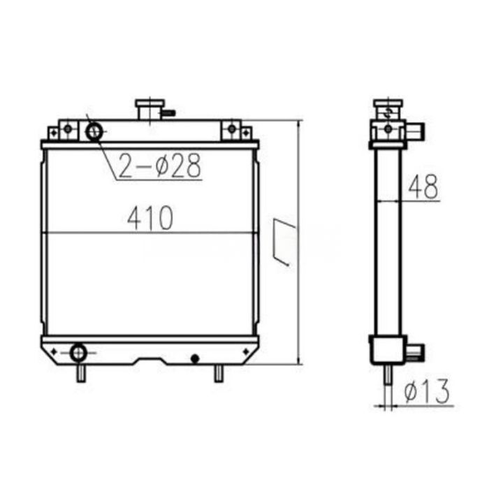 Kubota For Kubota R1-211 Water Tank Radiator ASS'Y