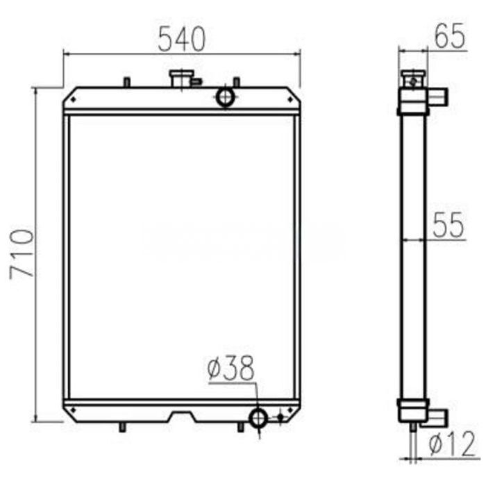 Kubota For Kubota Excavator KX185 Water Tank Radiator Core ASS'Y