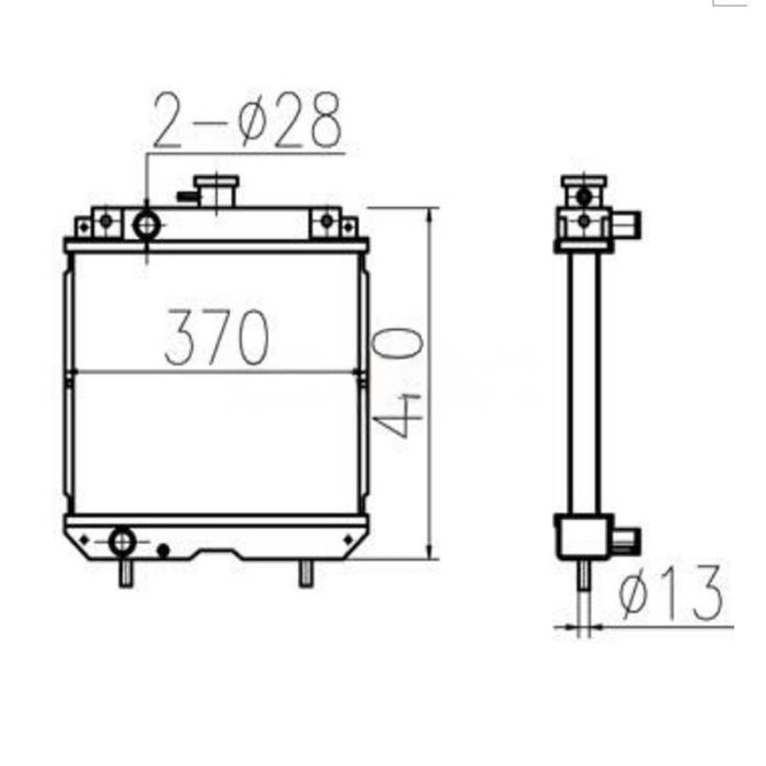 Kubota For Kubota GB13 GB14 GB15 Water Tank Radiator Core ASS'Y