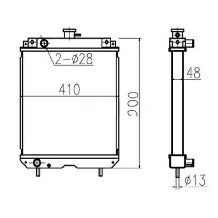 Kubota For Kubota DGW400 Water Tank Radiator Core ASS'Y