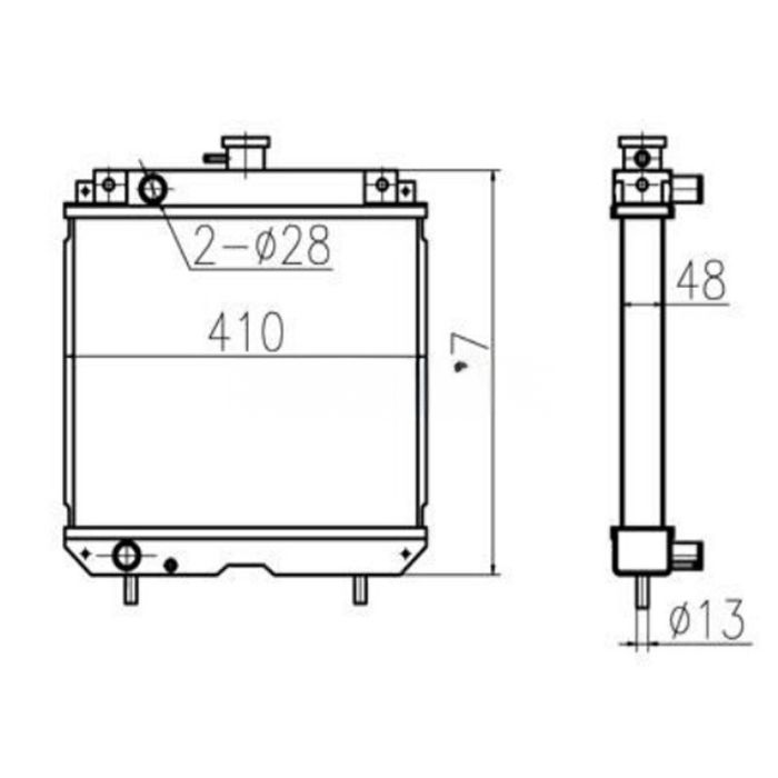 Kubota For Kubota B2400 Water Tank Radiator Core ASS'Y