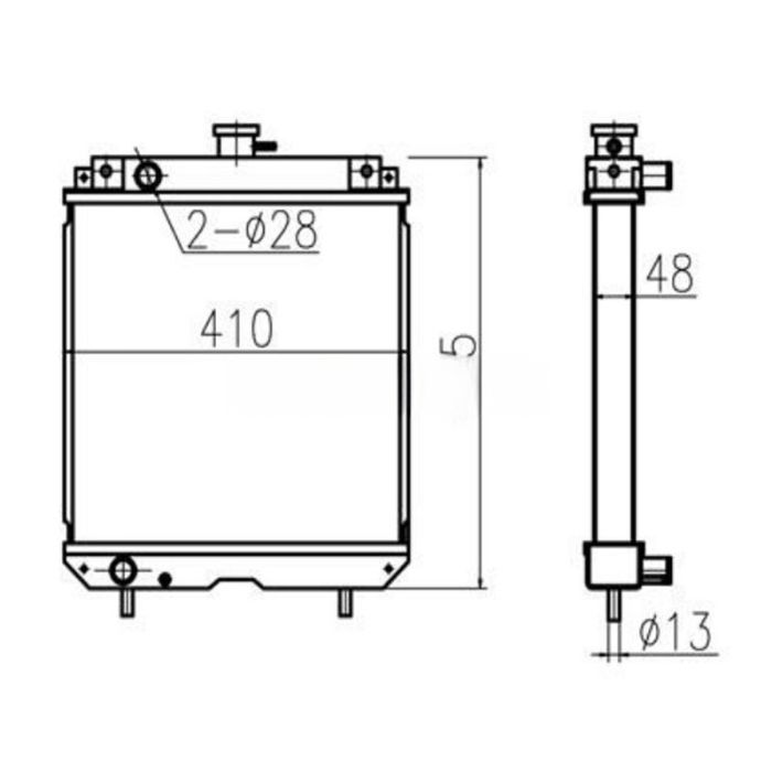 Kubota For Kubota GT23 Water Tank Radiator Core Assy T0430-1600-1