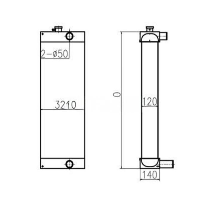 JCB For JCB Excavator JS140 JS130LC Water Tank Radiator Core ASS'Y