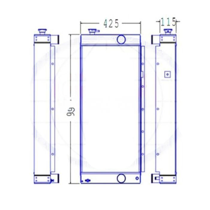 JCB For JCB Excavator JS175 Water Tank Radiator Core ASS'Y