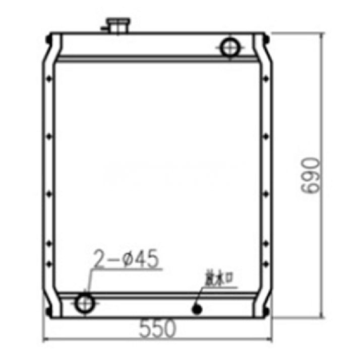 Komatsu For Komatsu Engine 4D95 Excavator PC75UU-3 PC78UU-5 Water Tank Radiator Core ASS'Y 21W-03-31112