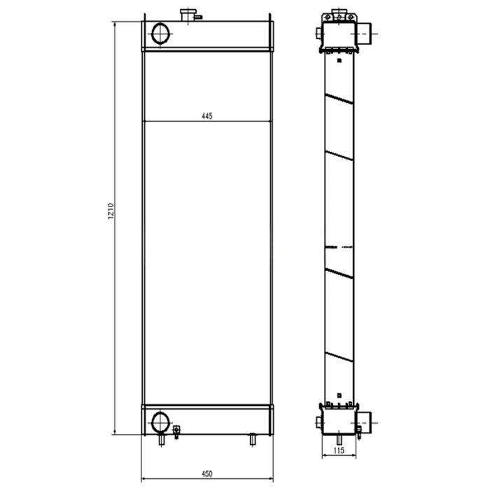 Hitachi For Hitachi Excavator ZX330-3 ZX350H-3 ZX400W-3 Water Tank Radiator Core ASS'Y 4649913