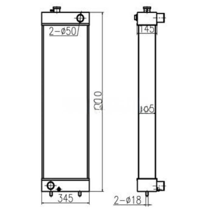 Daewoo For Daewoo Excavator DH420-7 Water Tank Radiator Core ASS'Y New Type
