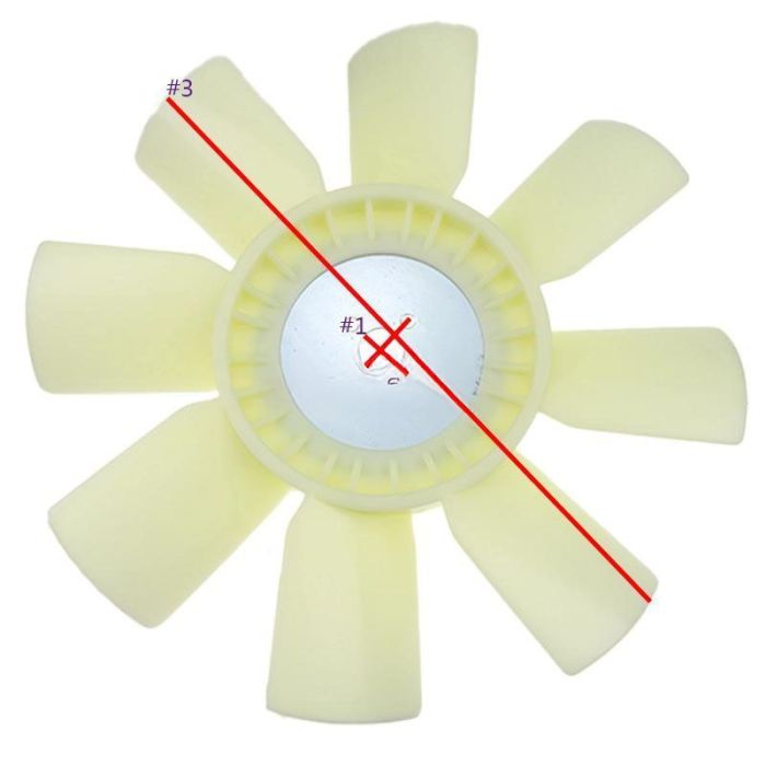 Komatsu Fan Cooling YM123910-44731 Compatible for Komatsu Backhoe Loader WB140-2 WB97S-2 WB93R-2 WB97R-2 WB150PS-2 WB140PS-2 WB150-2