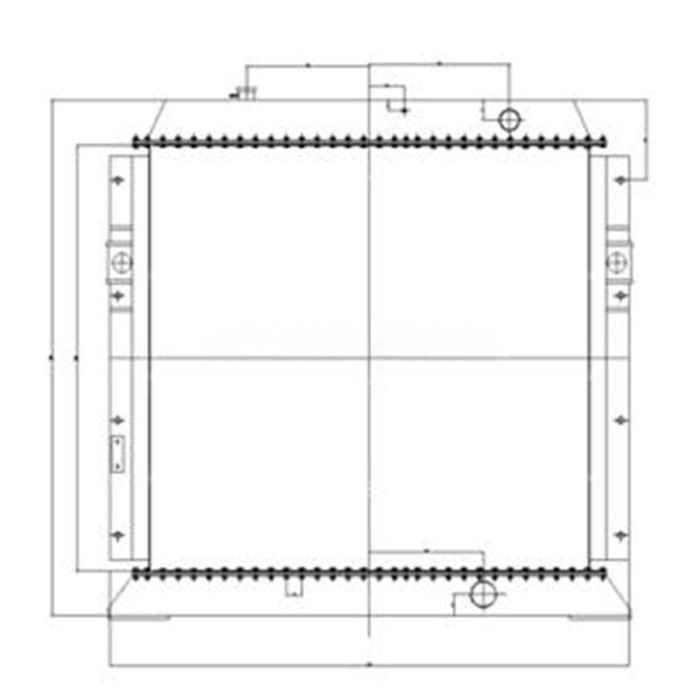 Komatsu Water Tank Radiator 209-03-71110 209-03-78101 209-03-77100 Compatible for Komatsu Excavator PC750-7 PC750-6 PC800-6 PC800-7 PC1800-6 PC850-7