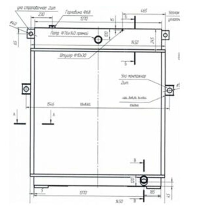 Komatsu Water Tank Radiator 21N-03-37700 Compatible for Komatsu Excavator PC1250-7