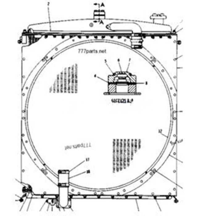 Caterpillar Water Tank Radiator 6N0956 6N0957 Compatible for Caterpillar CAT D8K 583K