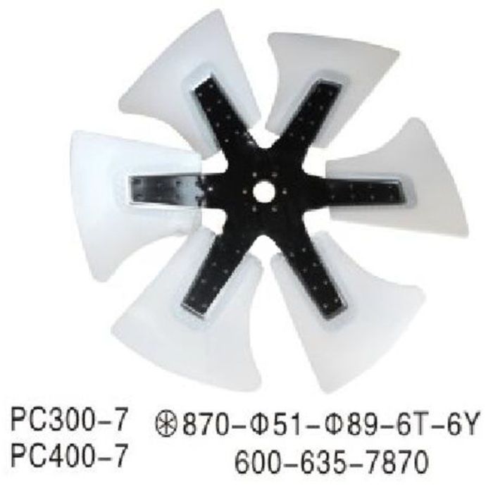 Komatsu For Komatsu SAA6D140E SAA6D125E SAA6D114E Engine PC400-7 PC360-7 PC300LC-8 PC300-7 Cooling Fan 600-635-5870