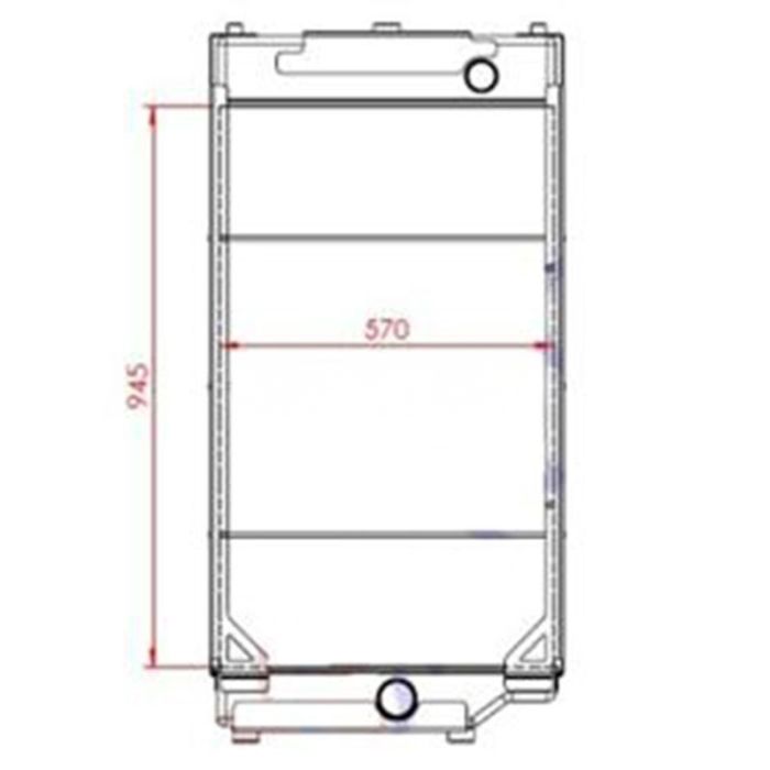 Caterpillar Water Radiator 2253318 Compatible for Caterpillar CAT 966GII 972GII