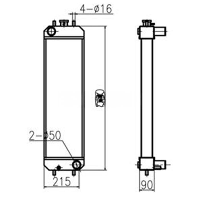 CASE Water Radiator Core LN003470 Compatible for CASE CX75 Crawler Excavator
