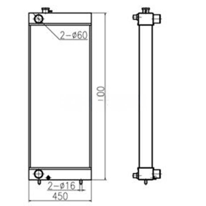 CASE Water Radiator Core LN001710 LN002120 Compatible for CASE CX290 Crawler Excavator